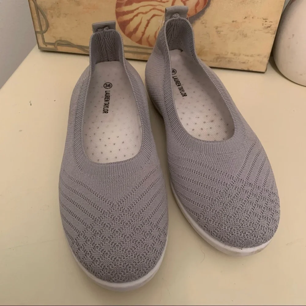 Lauren Taylor NWOT grey shoes size 36 (6) - Picture 2 of 7